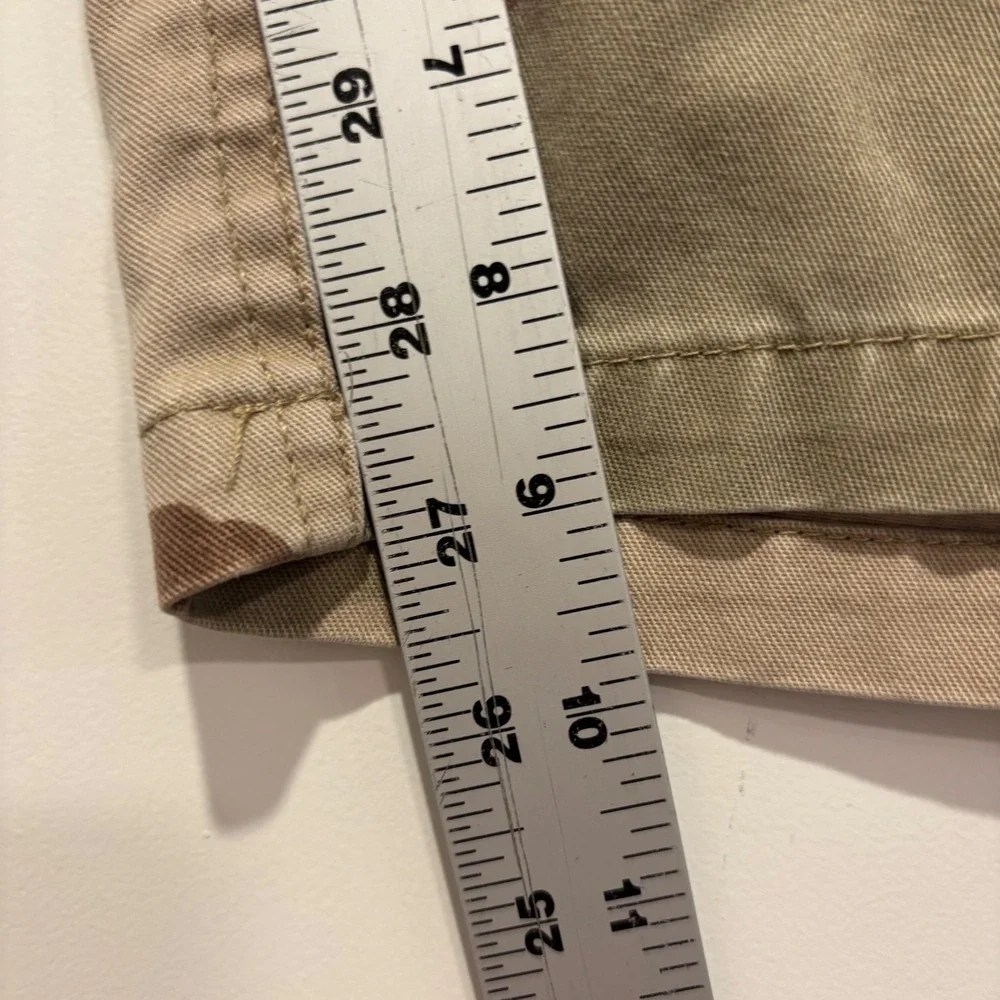 Military Style Mens Desert Camo Cargo Shorts Tan Brown Beige Size 34